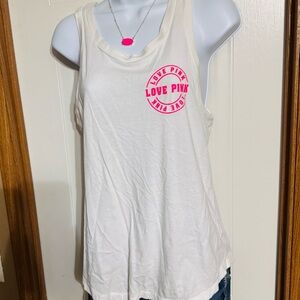 🩷PINK Victoria's Secret White Tank Top🩷